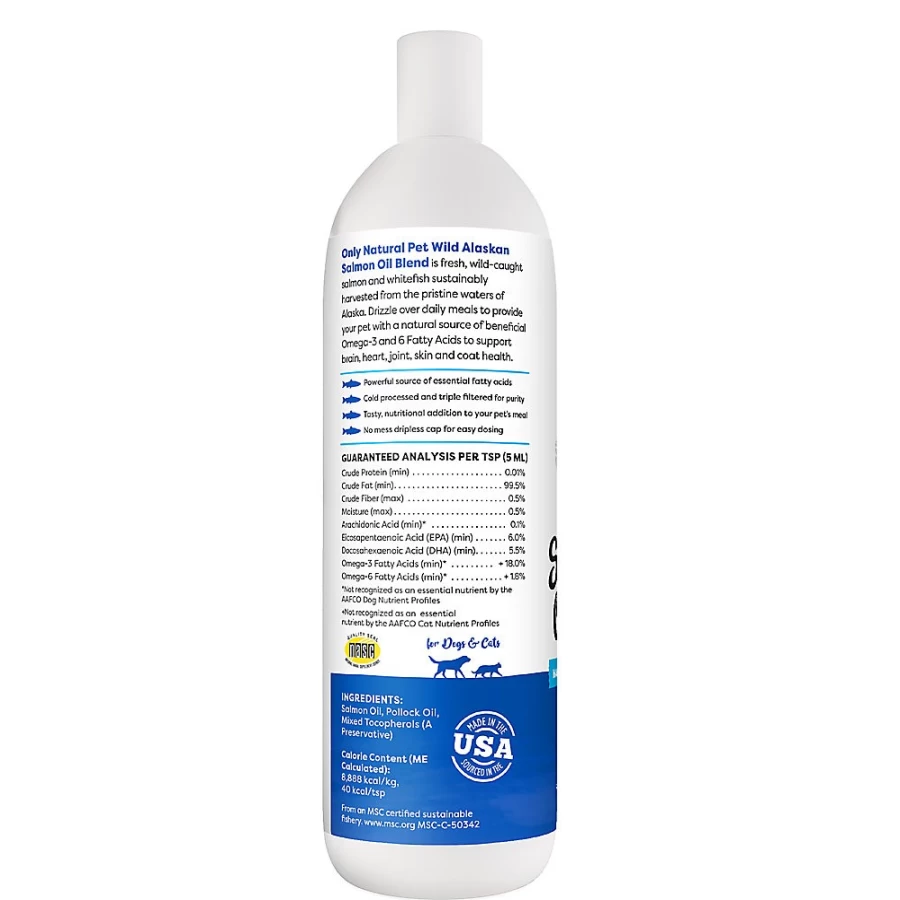 PetSmart Wild Alaskan Salmon Oil for Dogs & Cats - Only Natural Pet Omega-3 Skin & Coat Supplement