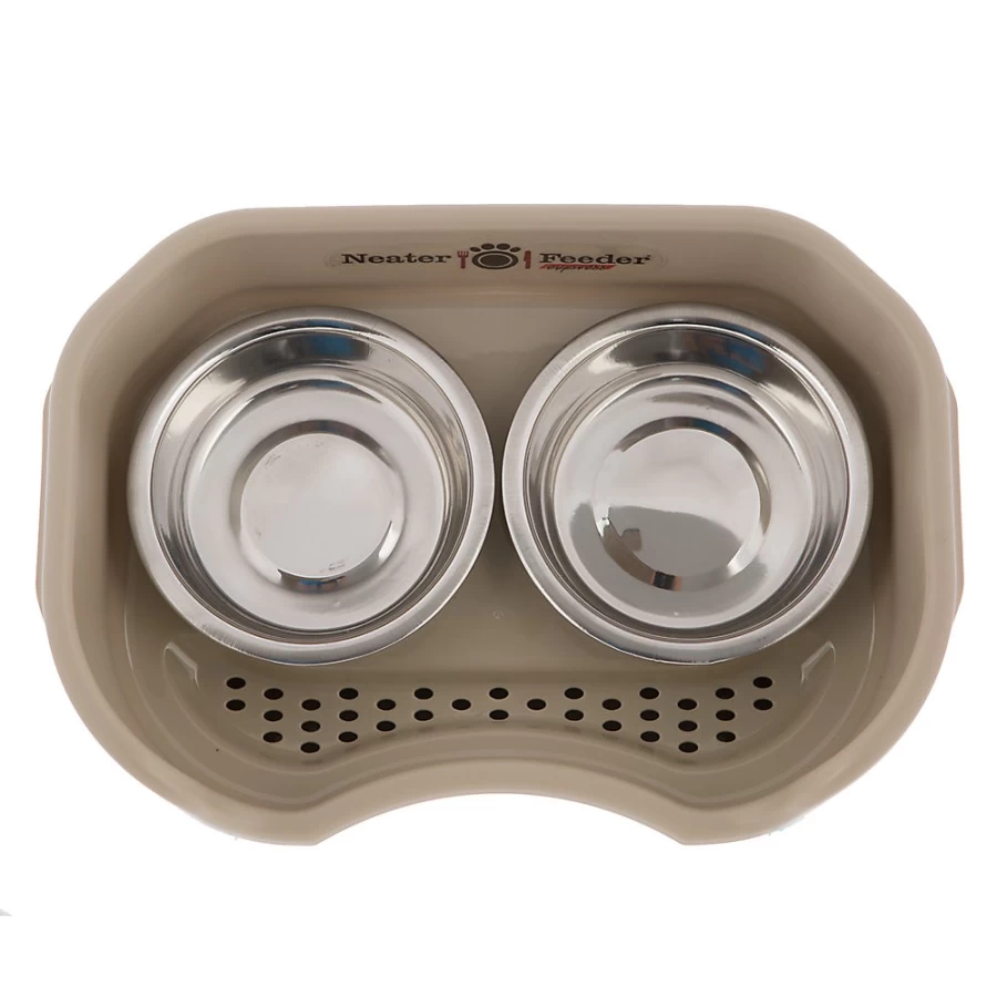 PetSmart Neater Feeder Express Cat Bowl - Slow Feed Cat Dish for Healthy Eating, Anti-Vomit Design, Durable Pet Food Container for Cats & Small Dogs
