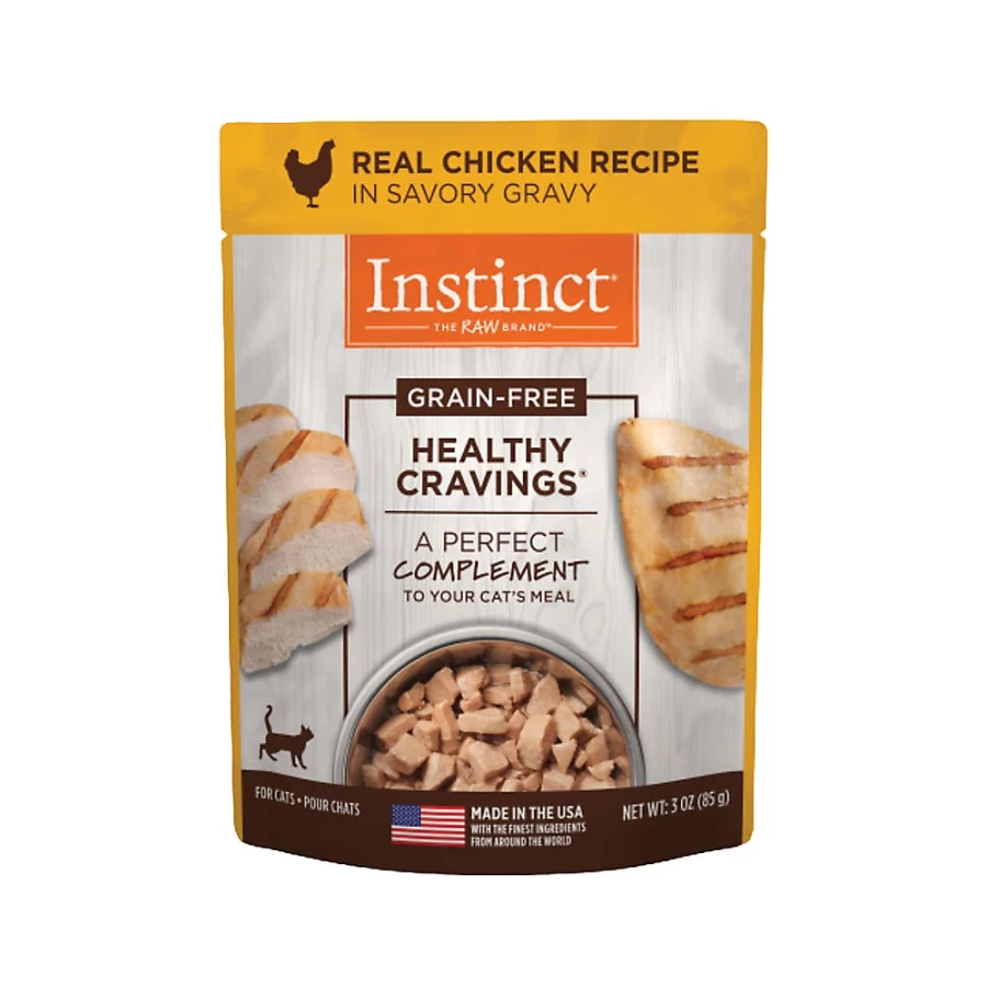 PetSmart Instinct Healthy Cravings Grain-Free Chicken Cat Food Topper - Natural Protein Boost for Cats