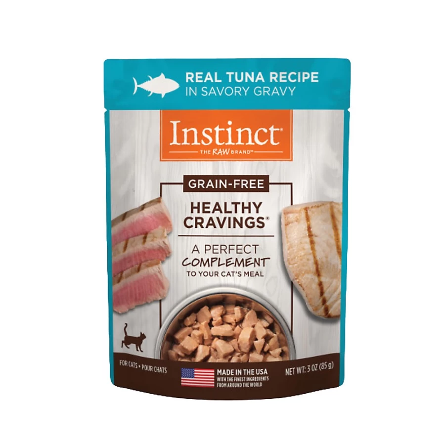 PetSmart Instinct Grain-Free Tuna Cat Food Topper - Natural Healthy Cravings for Cats