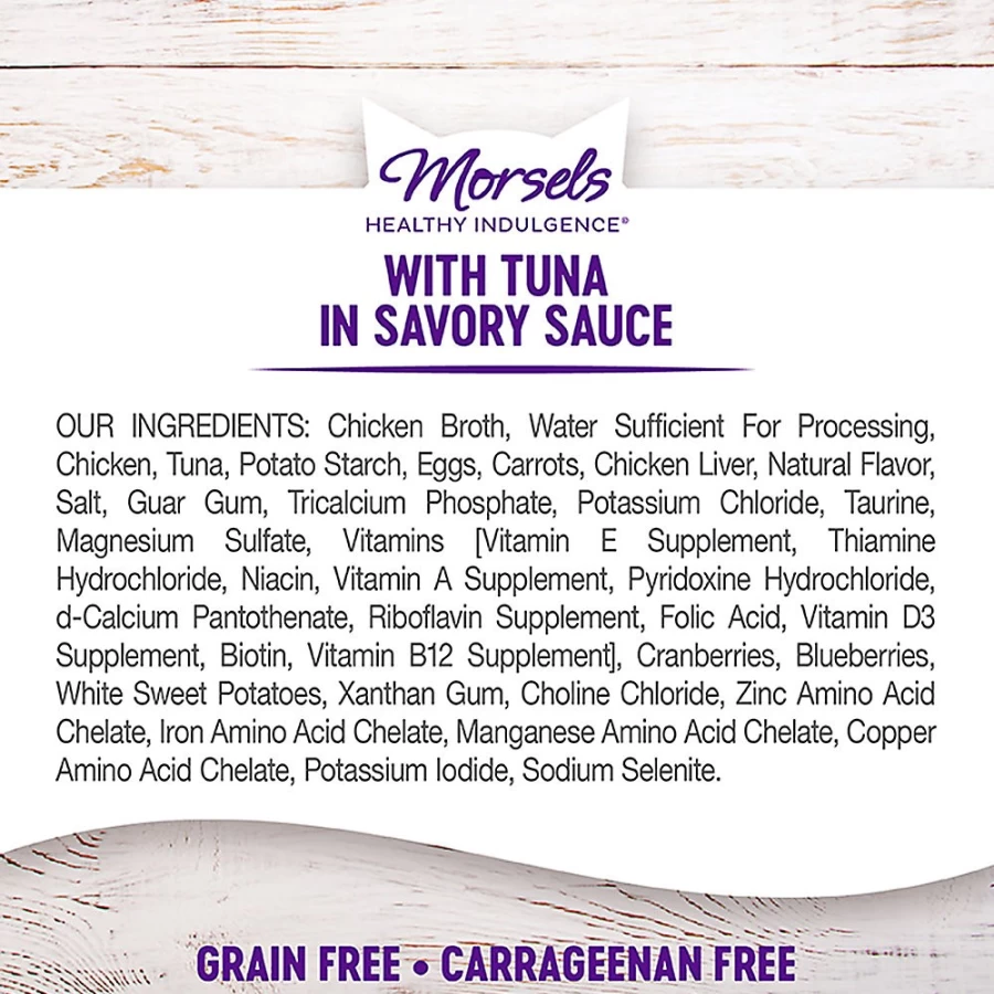 PetSmart Grain-Free Wellness Healthy Indulgence Morsels Adult Cat Food with Natural Tuna Recipe