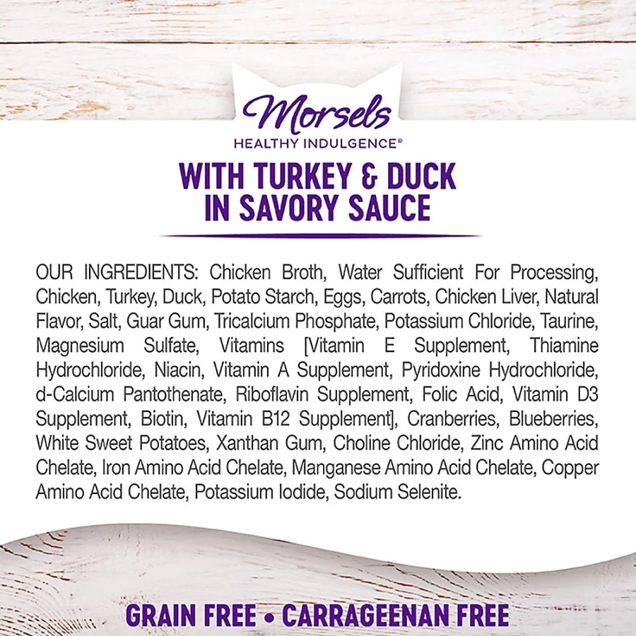 PetSmart Grain-Free Wellness Healthy Indulgence Morsels Adult Cat Food with Natural Turkey & Duck Recipe