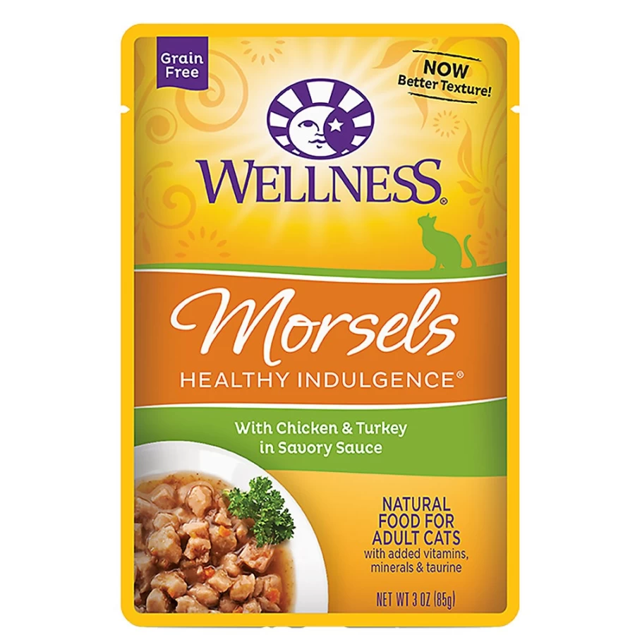 PetSmart Grain-Free Wellness Healthy Indulgence Morsels Adult Cat Food with Natural Chicken & Turkey Recipe