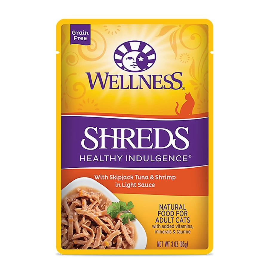 PetSmart Grain-Free Wellness Healthy Indulgence Adult Cat Food with SkipJack Tuna & Shrimp - Natural Recipe