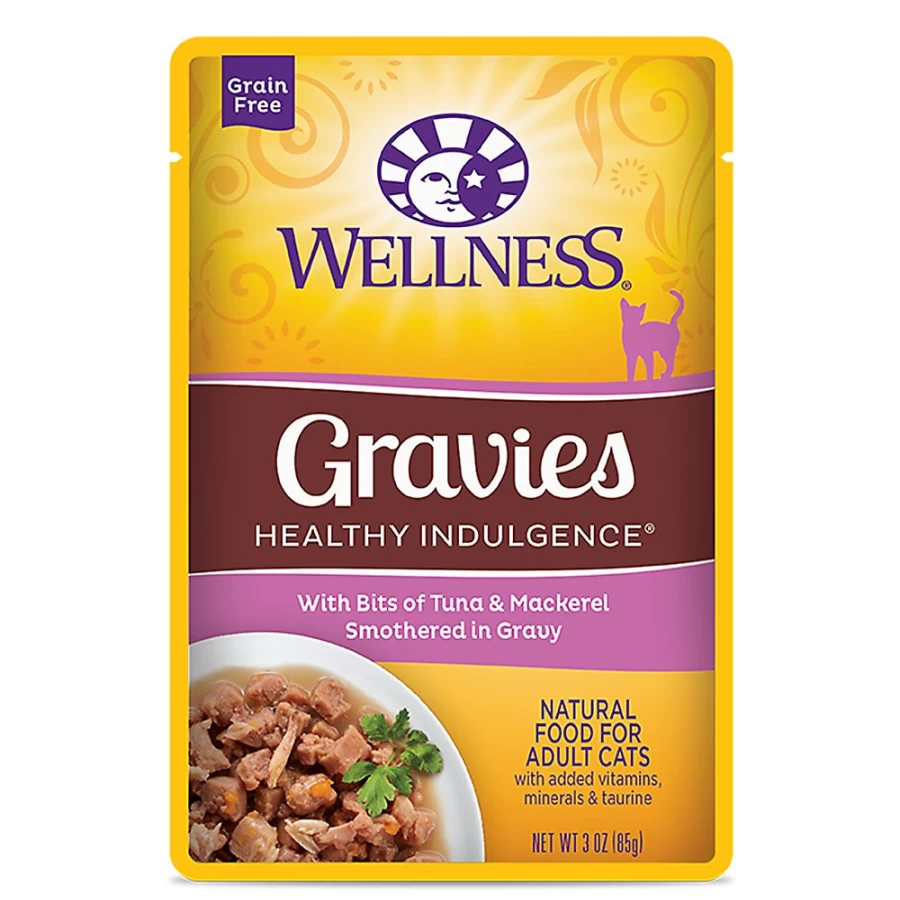 "PetSmart Grain-Free Wellness Healthy Indulgence Gravies for Adult Cats - Natural Tuna & Mackerel Recipe"