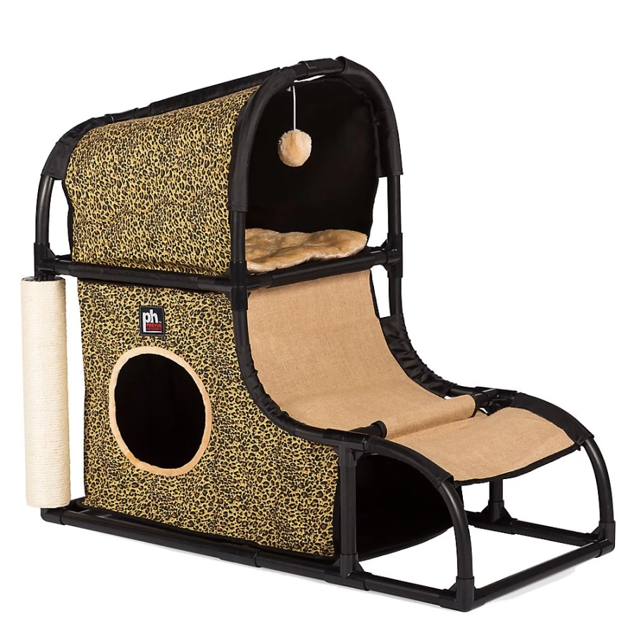 PetSmart Catville Loft by Prevue - Multi-Level Cat Playhouse with Perches & Hideouts