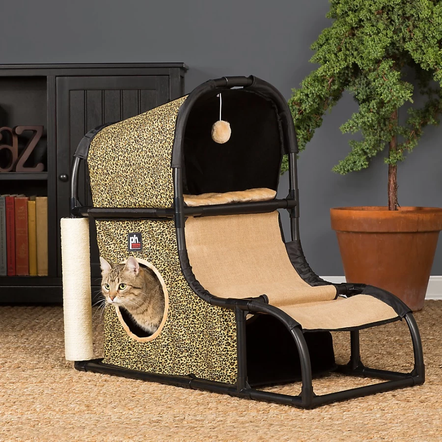PetSmart Catville Loft by Prevue - Multi-Level Cat Playhouse with Perches & Hideouts