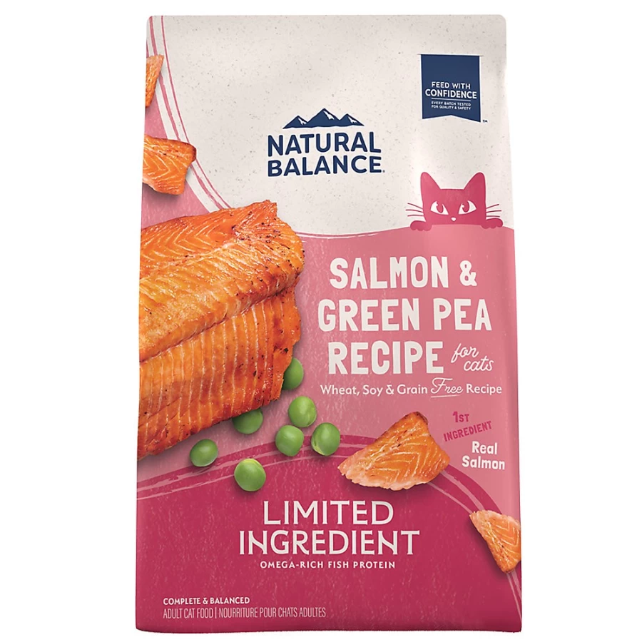 PetSmart Natural Balance Limited Ingredient Grain-Free Cat Food - Green Pea & Salmon Recipe for Sensitive Stomachs