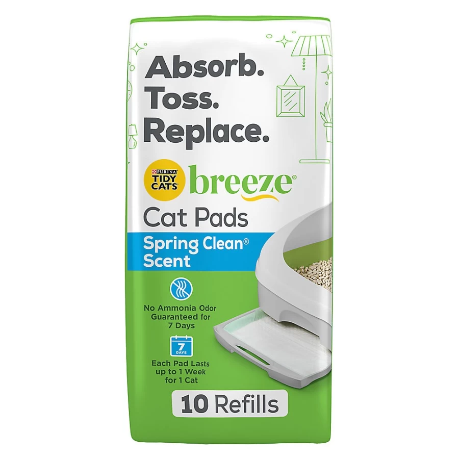 PetSmart Purina Tidy Cats Breeze Scented Cat Litter Box Pads - Odor Control & Absorbent Liners