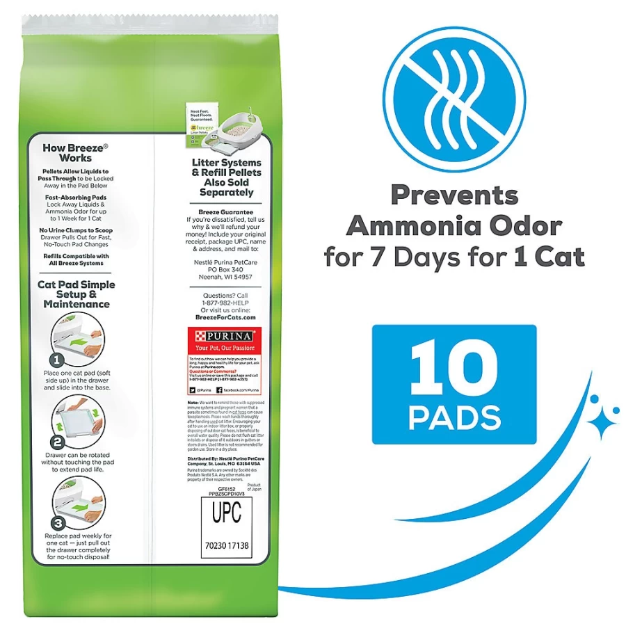 PetSmart Purina Tidy Cats Breeze Scented Cat Litter Box Pads - Odor Control & Absorbent Liners