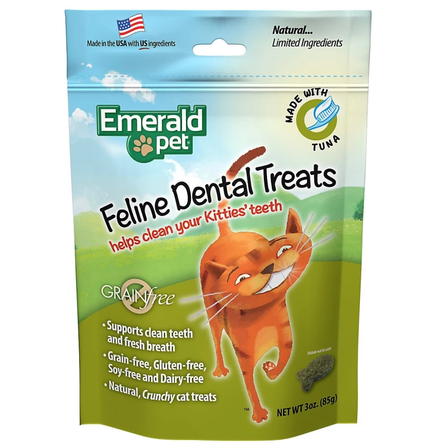 PetSmart Grain-Free Natural Tuna Flavor Emerald Cat Dental Treats for Oral Health