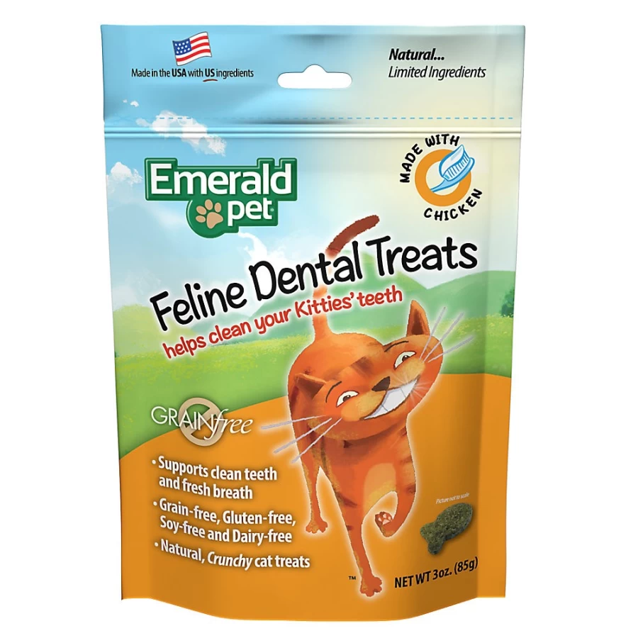PetSmart Grain-Free Natural Emerald Cat Dental Treats with Chicken for Oral Health