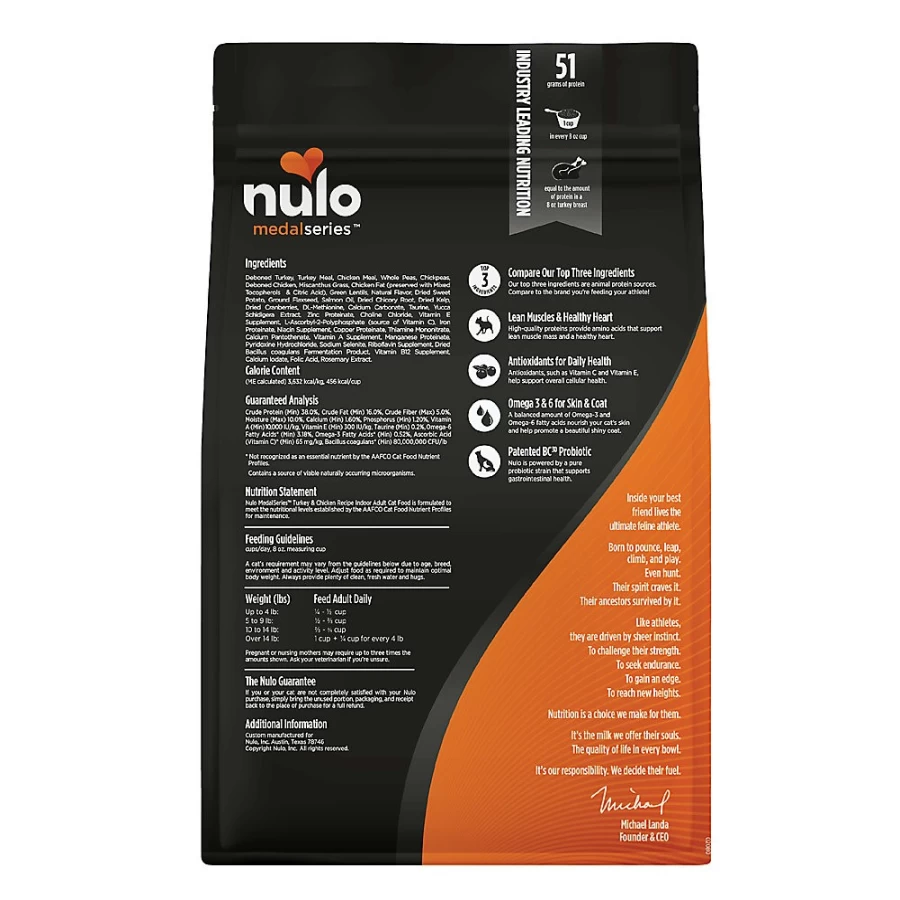 PetSmart Nulo MedalSeries Grain-Free Adult Dry Cat Food with Turkey & Chicken - High Protein Recipe