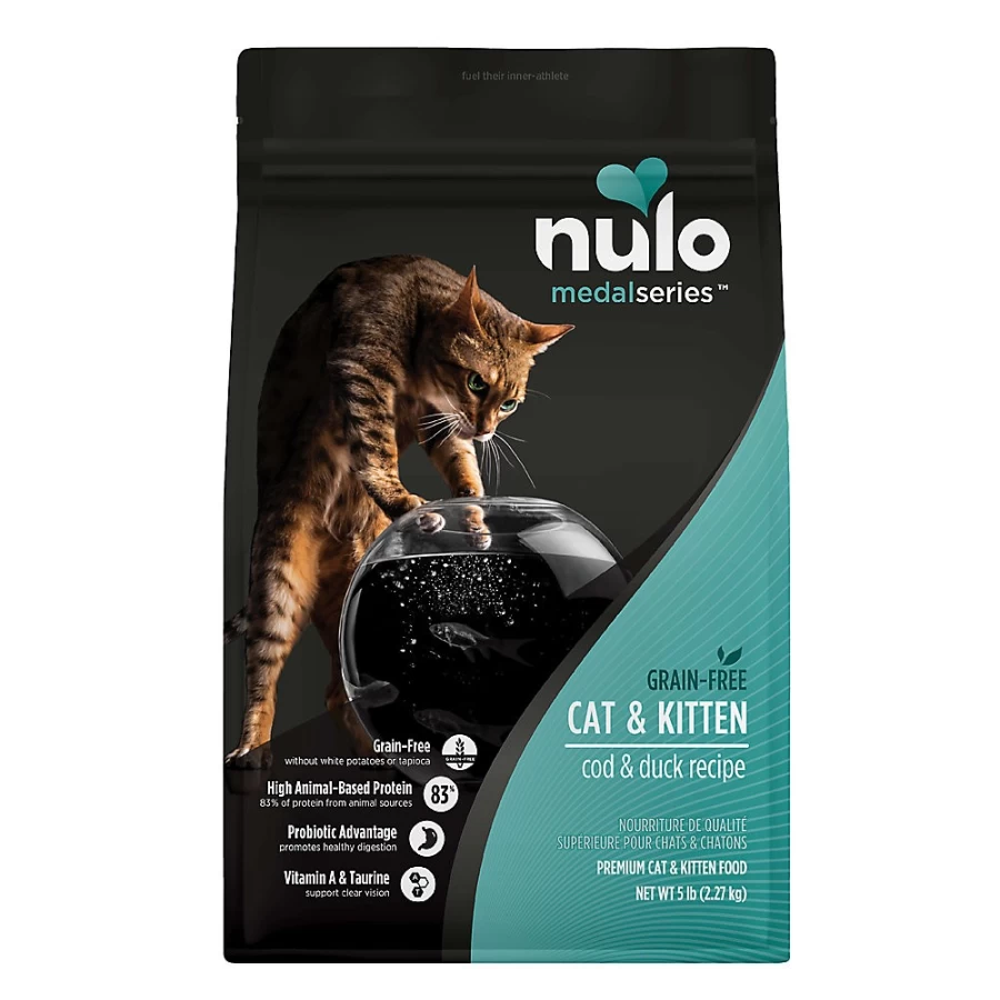 PetSmart Nulo MedalSeries High-Protein Dry Cat Food for All Life Stages - Cod & Duck Recipe