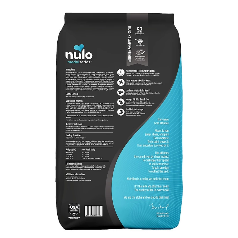 PetSmart Nulo MedalSeries Grain-Free Salmon Dry Cat Food for Adult Cats