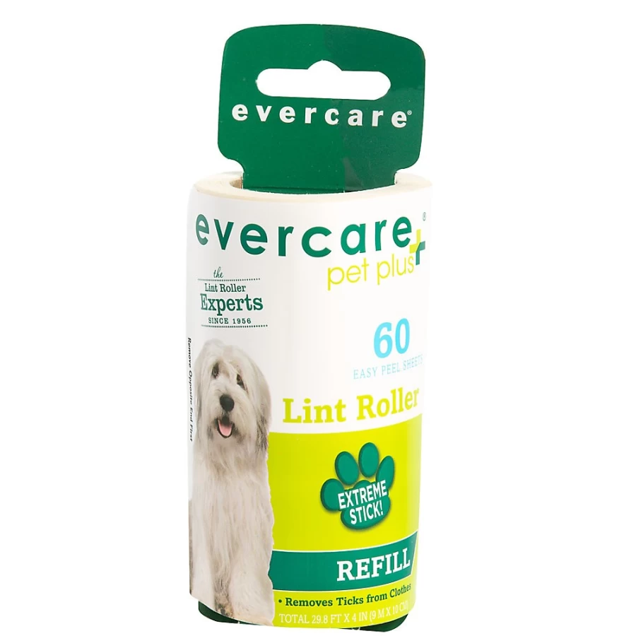 PetSmart Evercare Pet Hair Remover Roller Refills - Sticky Lint Roller Refills for Dog & Cat Hair