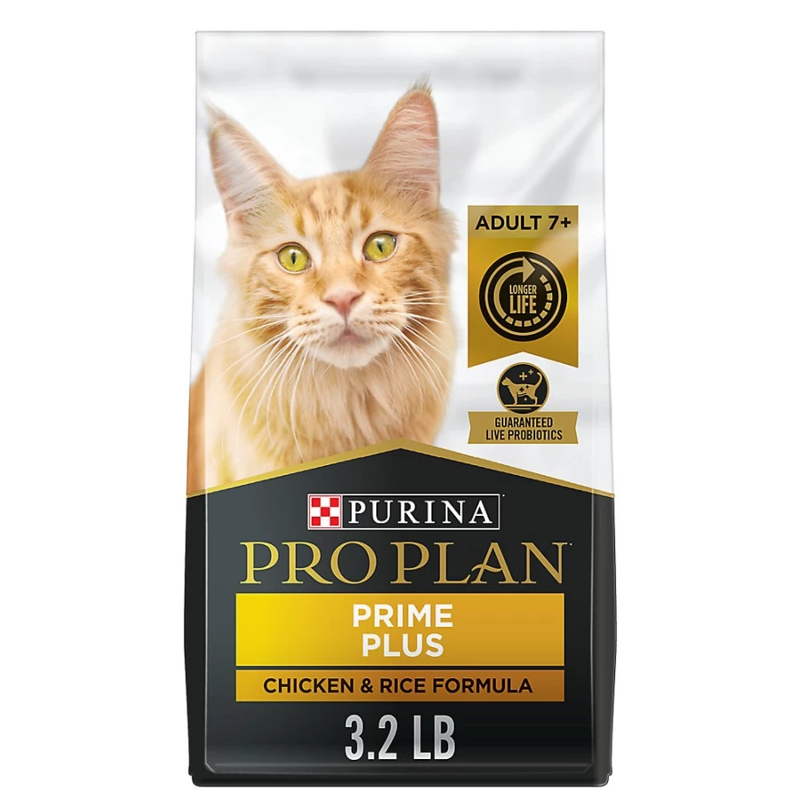 Purina Pro Plan Prime Plus Senior Dry Cat Food - High Protein Chicken & Rice Recipe with Antioxidants for Aging Cats | PetSmart