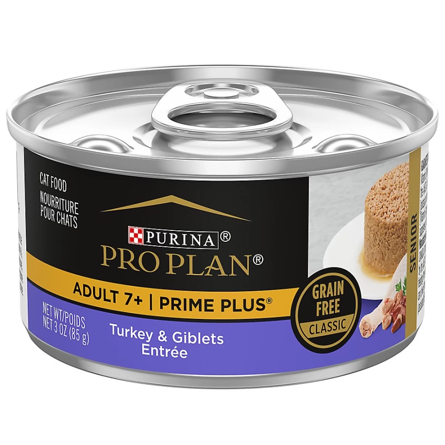 Purina Pro Plan Prime Plus Senior Grain-Free High-Protein Wet Cat Food 3oz Cans - PetSmart