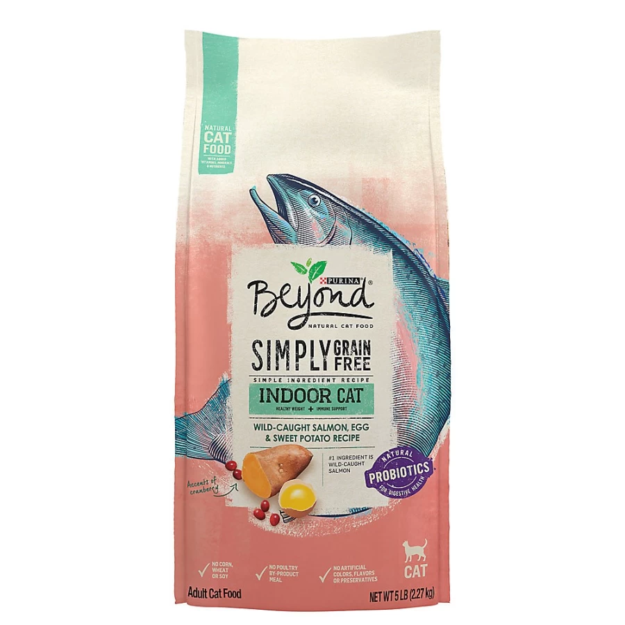 Purina Beyond Simply Indoor Adult Dry Cat Food with Salmon & Omegas - Natural Recipe | PetSmart