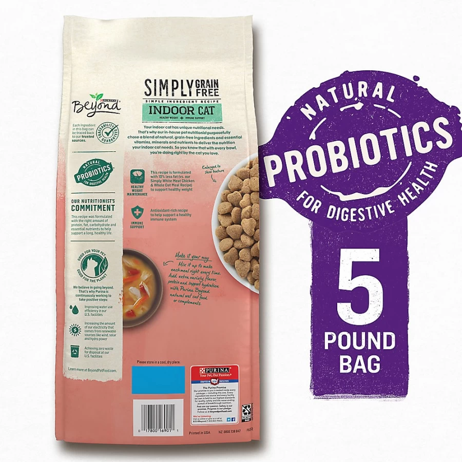 Purina Beyond Simply Indoor Adult Dry Cat Food with Salmon & Omegas - Natural Recipe | PetSmart