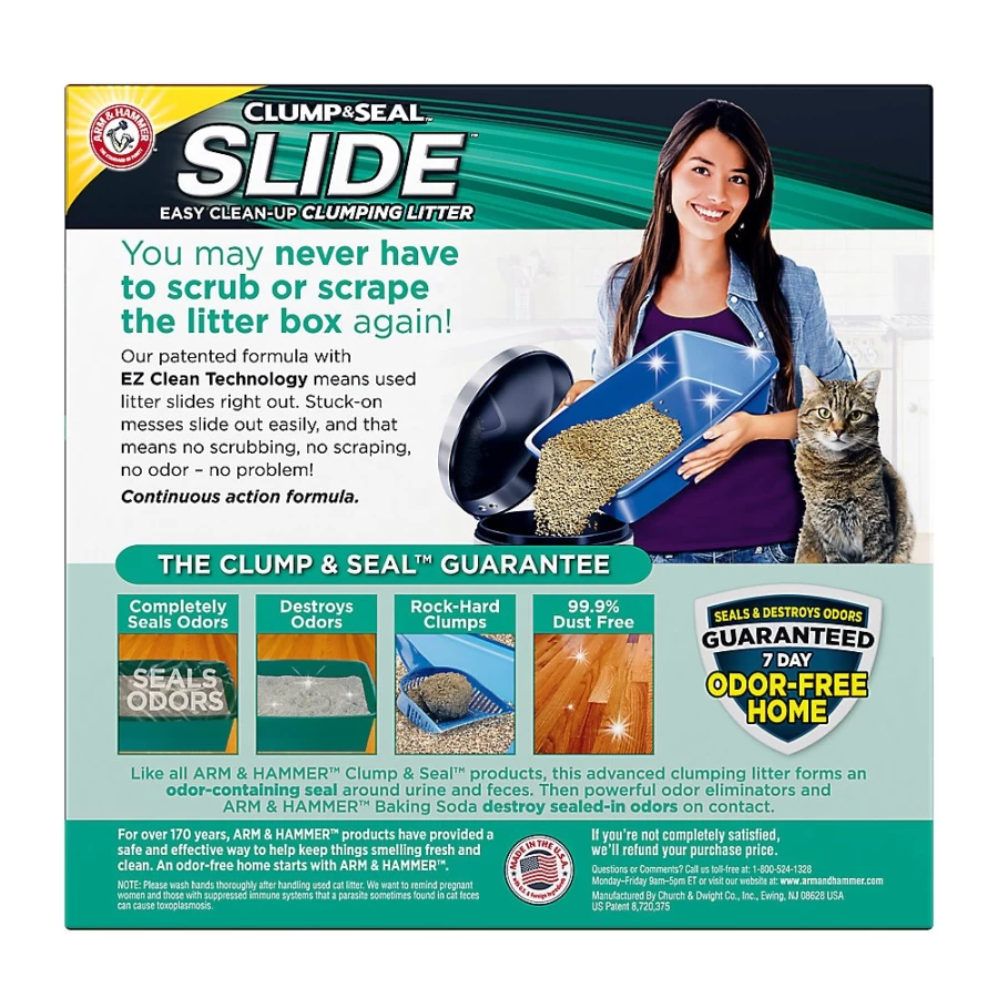 PetSmart Arm & Hammer Clump & Seal Slide Clumping Clay Cat Litter - Low Dust, Odor Control