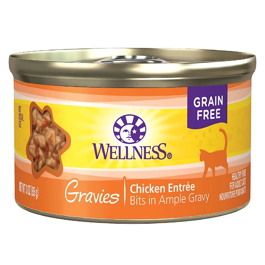 "PetSmart Grain-Free Wellness Gravies Adult Cat Food - Chicken Entree for Optimal Feline Health"