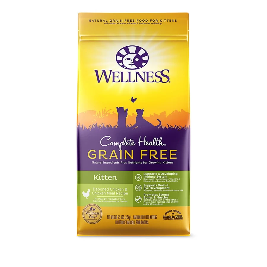 PetSmart Wellness Complete Health Grain-Free Kitten Food with Natural Chicken & Chicken Meal for Optimal Growth
