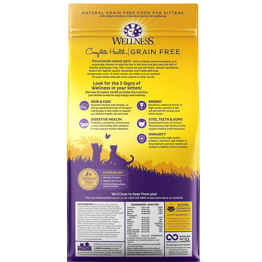 PetSmart Wellness Complete Health Grain-Free Kitten Food with Natural Chicken & Chicken Meal for Optimal Growth