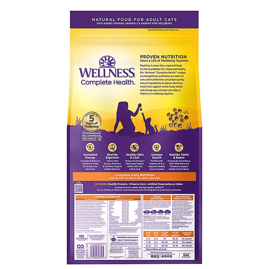 "PetSmart Wellness Complete Health Grain-Free Adult Cat Food with Natural Chicken & Chicken Meal Recipe"