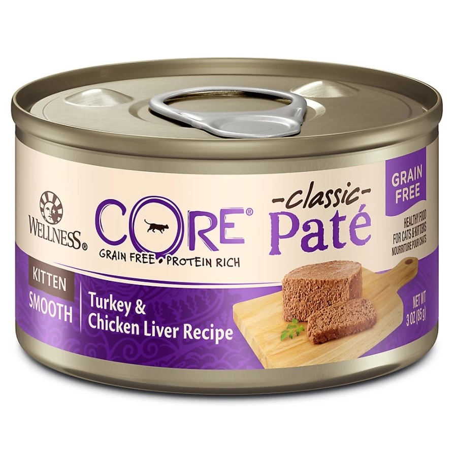 Wellness CORE Grain-Free Kitten Food - Natural Turkey & Chicken Liver Pate for Cats | PetSmart