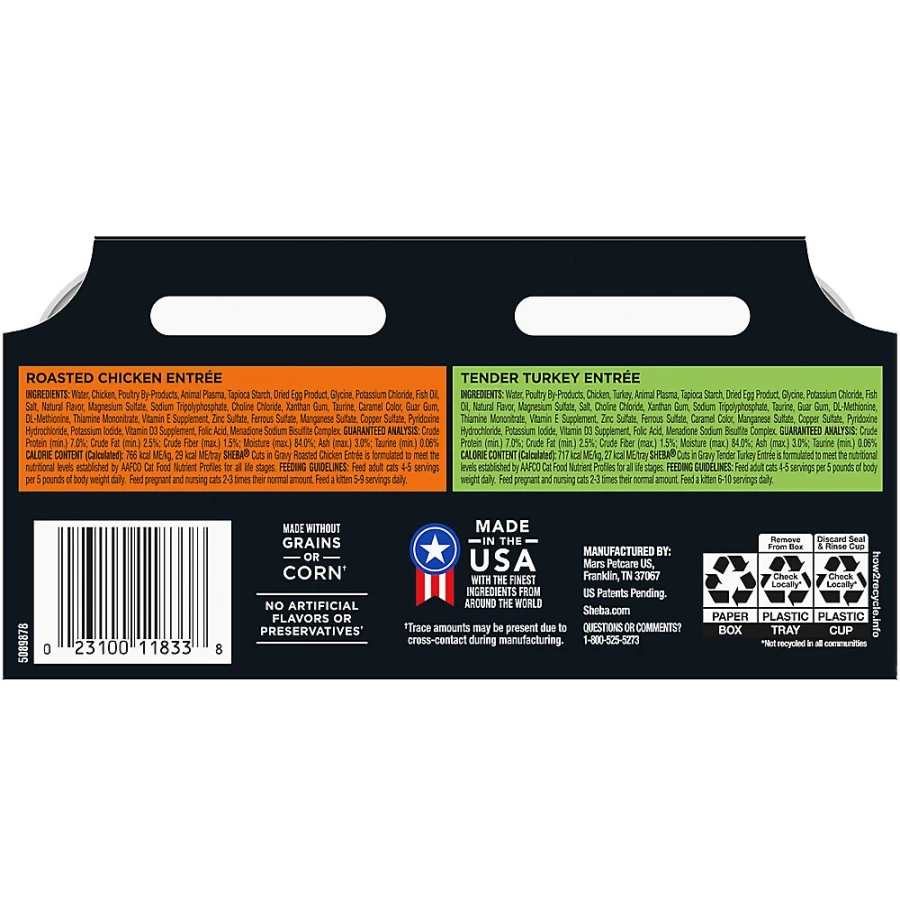 PetSmart Sheba Perfect Portions Wet Cat Food for Adults - 12 Count, Tender Cuts in Gravy, Delicious & Balanced Meal