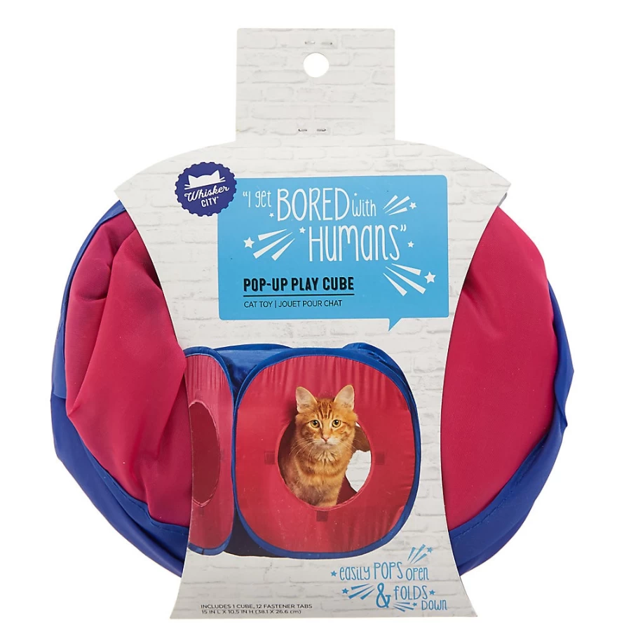 PetSmart Whisker City Interactive Pop-Up Cube Cat Toy for Play & Exercise