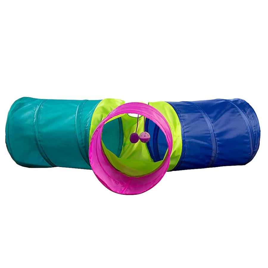PetSmart Whisker City Interactive Pop-Up Tri-Tunnel Cat Toy for Play & Exercise