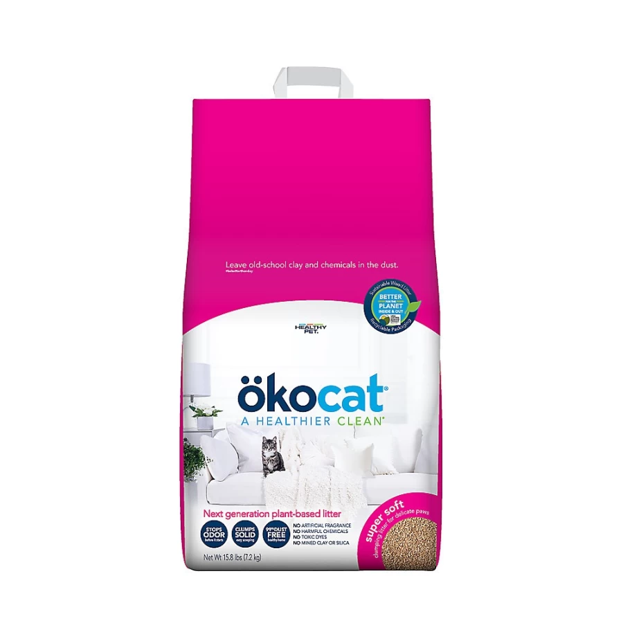 PetSmart Okocat Super Soft Clumping Natural Wood Cat Litter - Low Dust, Eco-Friendly