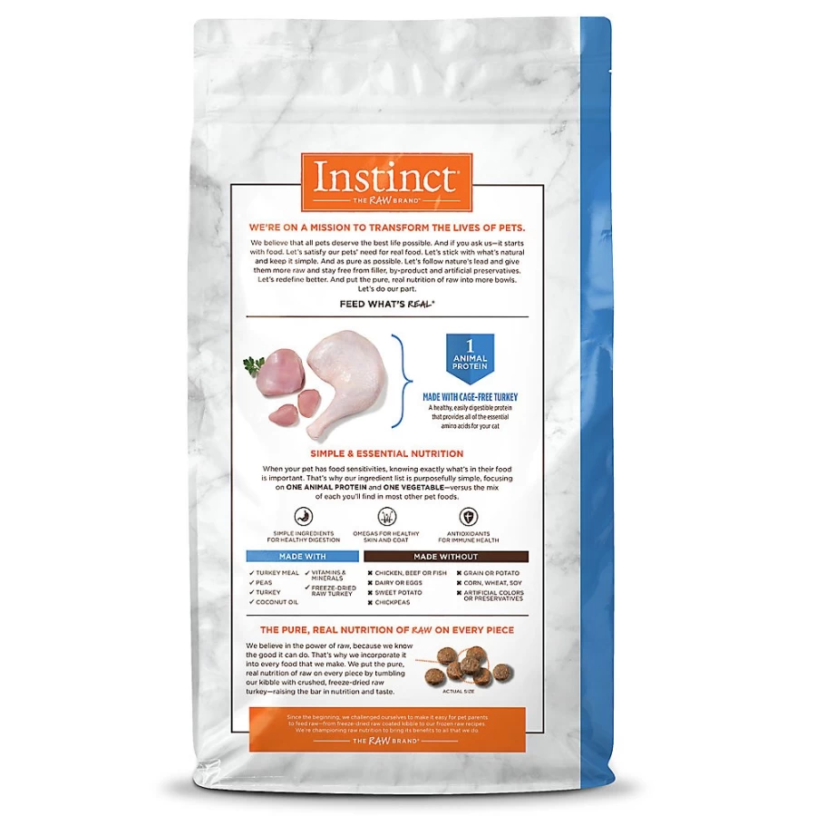 PetSmart Instinct Grain Free Limited Ingredient Cat Food - Natural Turkey Recipe for Adult Cats