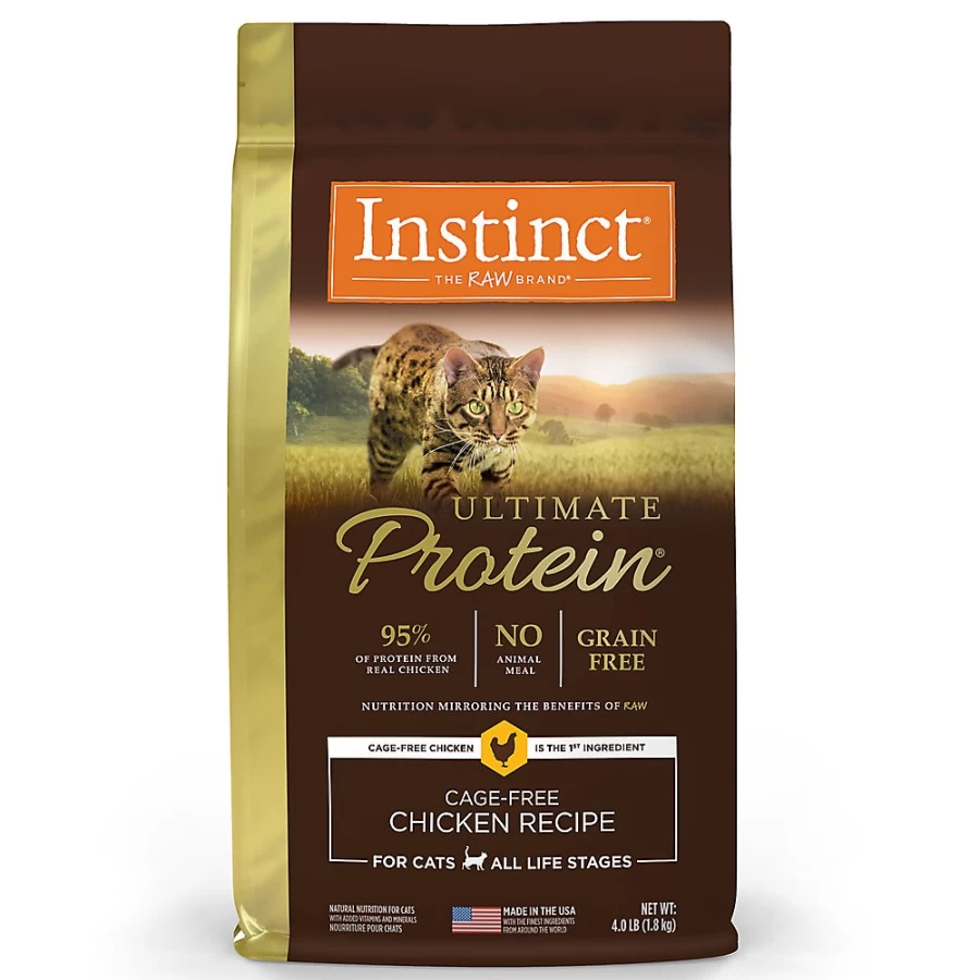 PetSmart Instinct Ultimate Protein Grain-Free Chicken Recipe Dry Cat Food for Adult Cats - High Protein, Natural Ingredients
