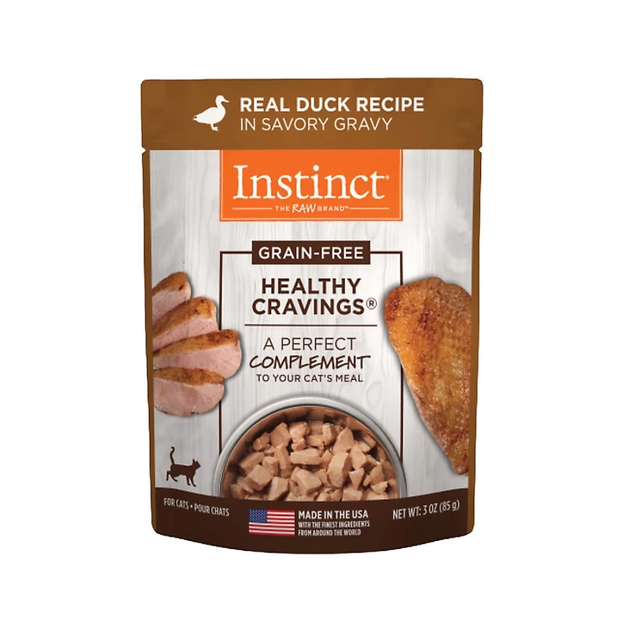PetSmart Instinct Grain Free Duck Recipe Natural Cat Food Topper - Healthy Cravings for Cats