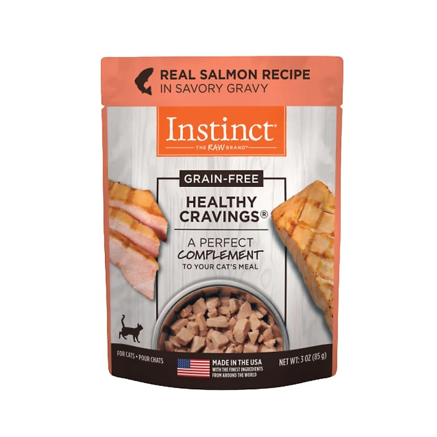 PetSmart Instinct Grain-Free Salmon Cat Food Topper - Natural Healthy Cravings for Cats