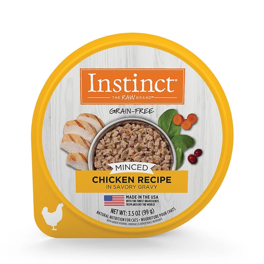 PetSmart Instinct Grain-Free Chicken Minced Natural Wet Cat Food for Optimal Feline Health