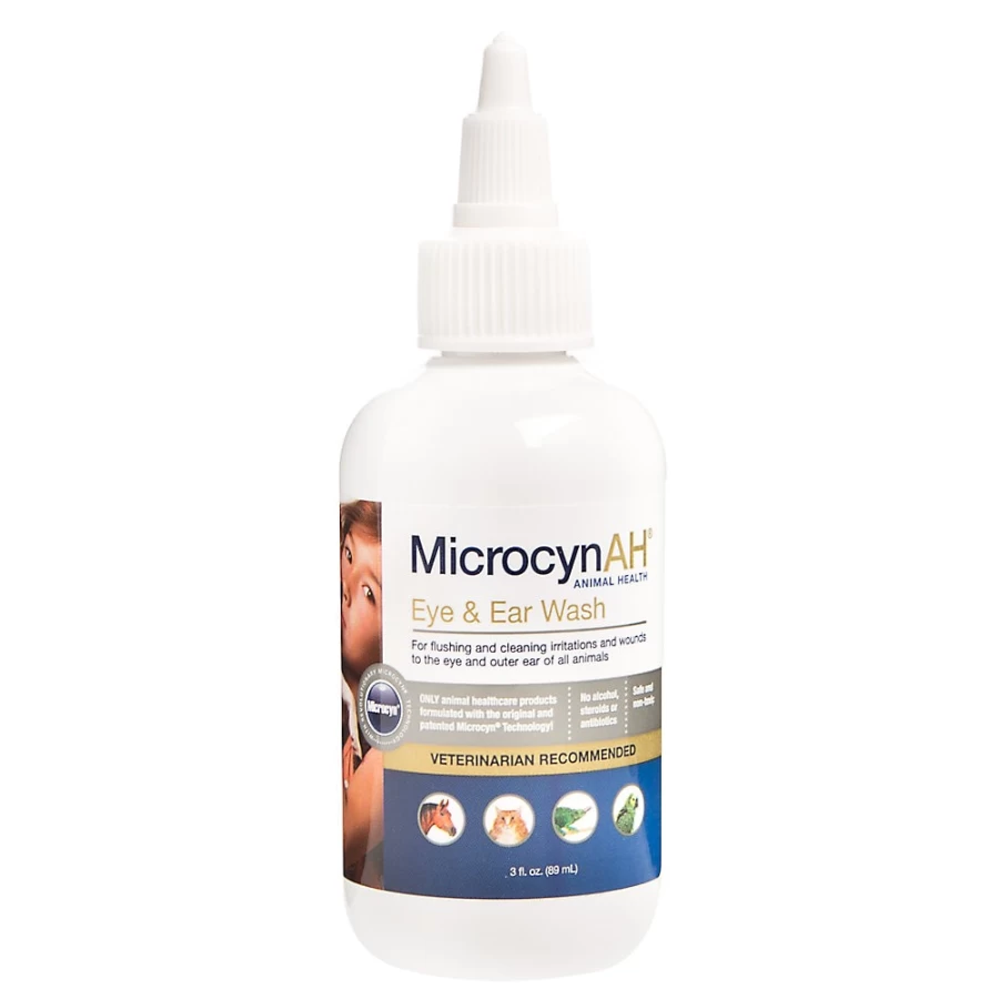 PetSmart MicrocynAH Ear & Eye Rinse for Pets - Gentle Cleanser for Dogs & Cats