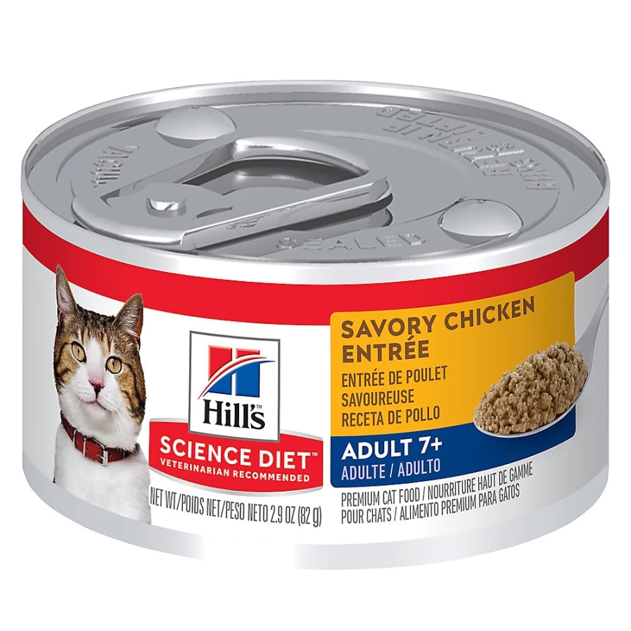 PetSmart Hill's Science Diet Adult 7+ Senior Wet Cat Food, 2.9 oz Cans, Healthy Aging Recipe