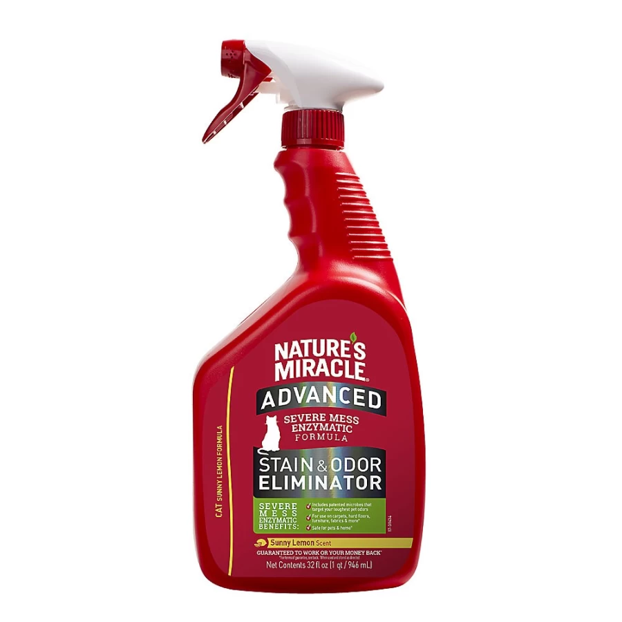PetSmart Nature's Miracle Advanced Stain & Odor Remover for Cats - Sunny Lemon Scent