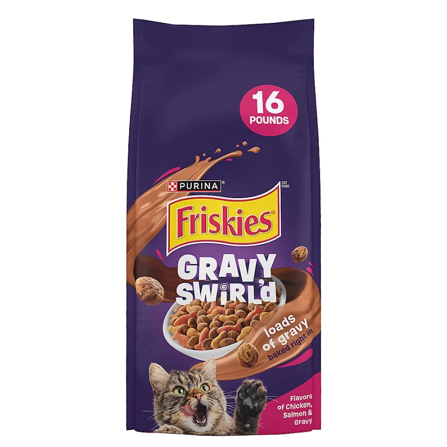 PetSmart Friskies Gravy Swirlers Cat Food with Chicken & Salmon in Savory Gravy Sauce