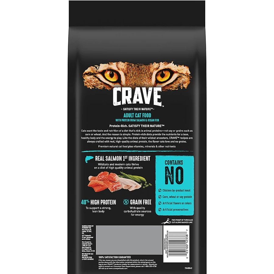 PetSmart Crave™ Grain-Free High Protein Dry Cat Food with Salmon & Ocean Whitefish for Adult Cats