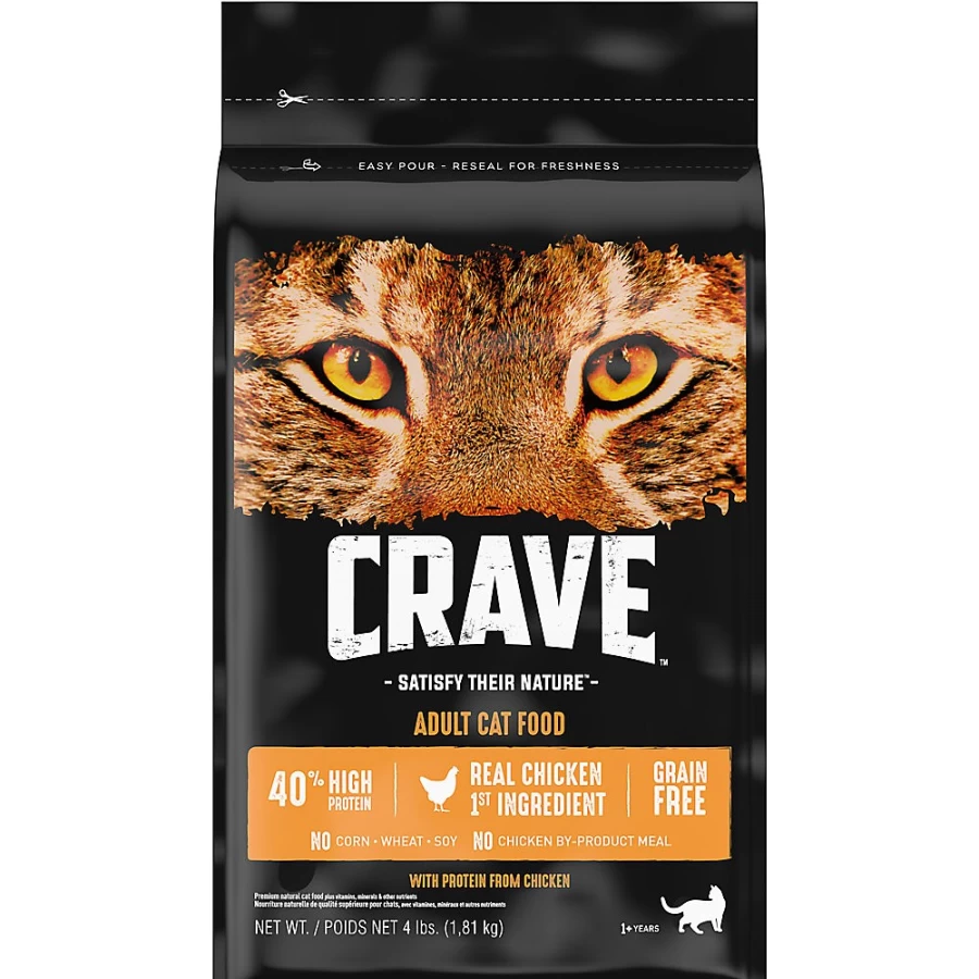 PetSmart Crave™ Grain-Free High Protein Chicken Recipe Dry Cat Food for Adult Cats