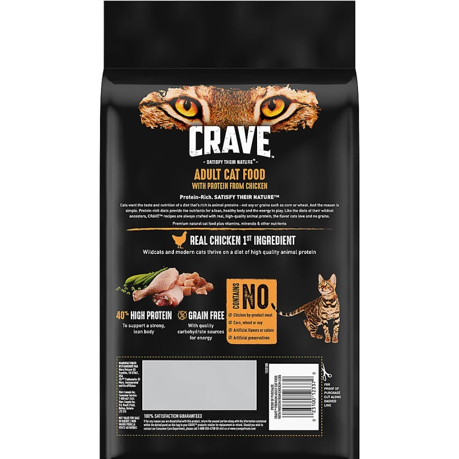 PetSmart Crave™ Grain-Free High Protein Chicken Recipe Dry Cat Food for Adult Cats