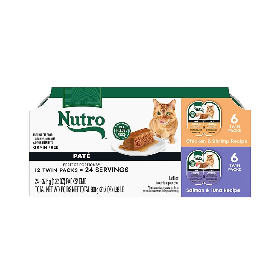 PetSmart Nutro Perfect Portions Grain-Free Adult Wet Cat Food Variety Pack - 12 Count, Cuts in Gravy