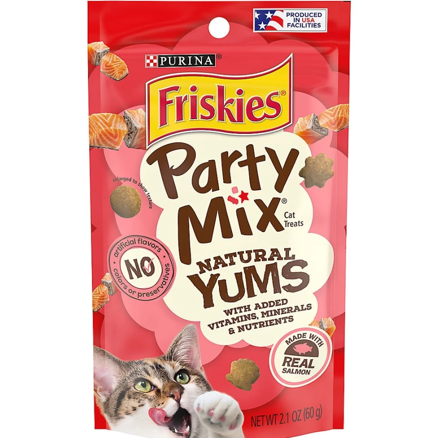 PetSmart Purina Friskies Natural Yums Salmon Cat Treats for Adult Cats - No Artificial Colors, Healthy Snack