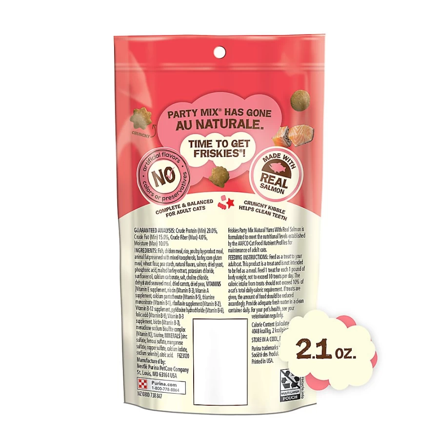 PetSmart Purina Friskies Natural Yums Salmon Cat Treats for Adult Cats - No Artificial Colors, Healthy Snack