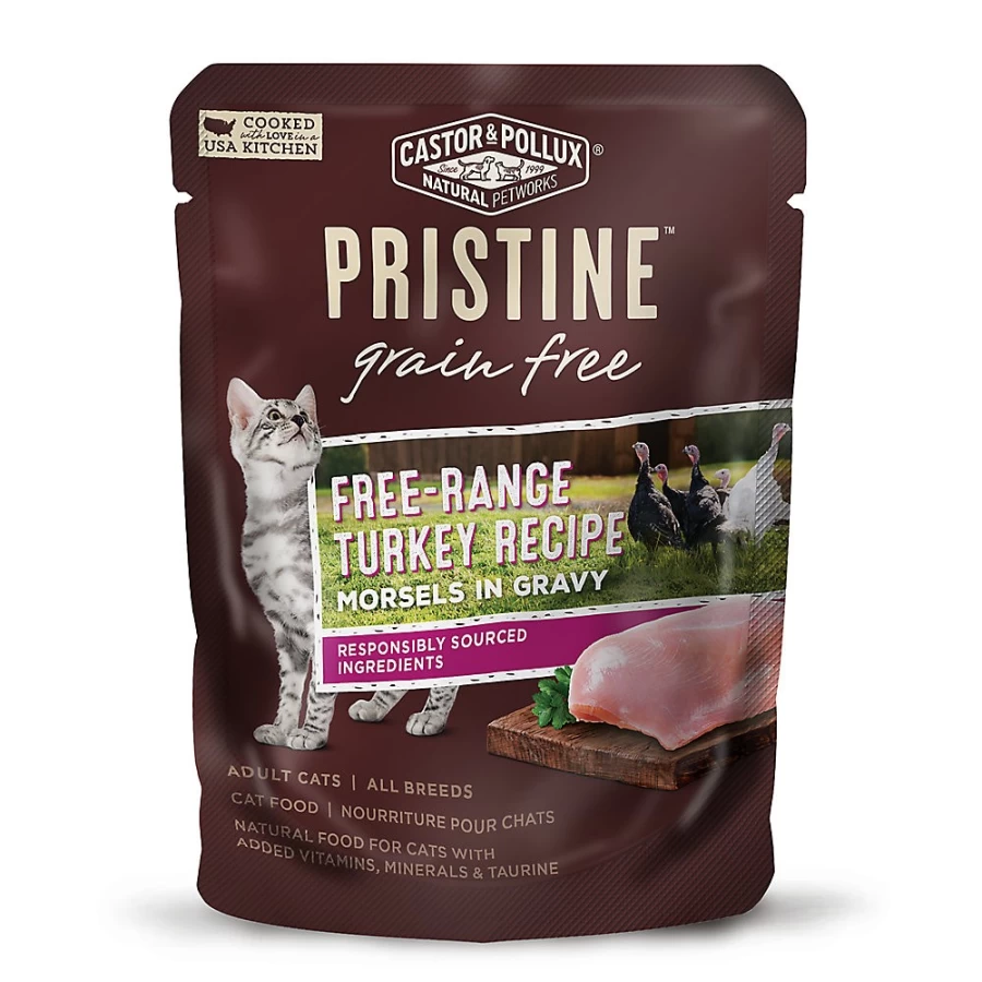 PetSmart Grain-Free CastorPollux Pristine Wet Cat Food for Adults - 3 Oz. Can, No Corn, Natural Ingredients